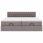 VidaXL Cadre de lit ottoman avec matelas taupe 180x200 cm tissu