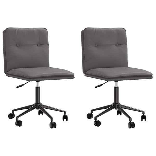 vidaXL Chaises à manger lot de 2 gris similicuir
