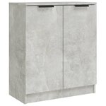 vidaXL Buffets 2 Pièces Gris béton 60x30x70 cm Bois d'ingénierie