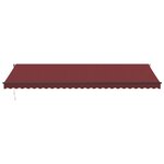 vidaXL Auvent manuel rétractable bordeaux 600x350 cm
