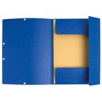 Exacompta : chemise cartonnée élastique a4 - fabriquée en france - bleu