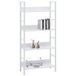 vidaXL Bibliothèque à 4 niveaux blanc 60x27 6x124 5 cm bois ingénierie