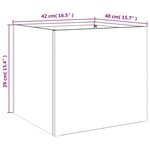 vidaXL Jardinières 2 Pièces anthracite 42x40x39 cm acier laminé à froid