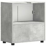 vidaXL Armoire de lavabo de salle de bain avec porte TULUM Gris béton