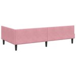 vidaXL Cadre de lit d'angle Rose 80 x 200 cm Velours et bois stratifié