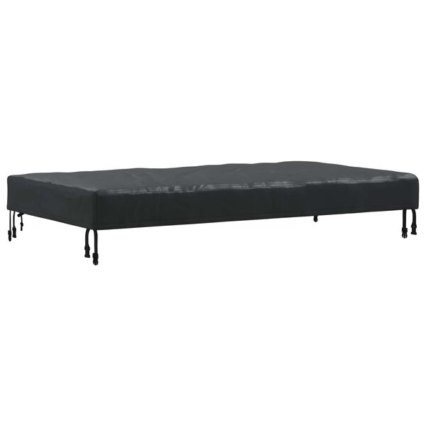 vidaXL Housse de Table Uni Noir 142 x 82 x 15 cm tissu