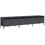 vidaXL Meuble TV anthracite 202x39x43 5 cm acier laminé à froid