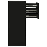 Armoire de bureau acier noire 90 x 40 x 102 cm avec étagère réglable et tiroirs pratiques style contemporain 02_0046905