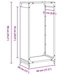 vidaXL Portant de bois chauffage noir 44x28x90 cm