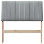 vidaXL Tête de lit capitonnée Gris clair 90 cm Pin massif