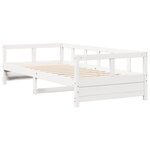 vidaXL Lit de jour Blanc 90x200 cm Bois de pin massif
