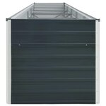 vidaXL Lit surélevé de jardin Acier galvanisé 400x80x77 cm Anthracite