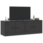 vidaXL Meubles TV 2 Pièces noir 67x39x44 cm acier