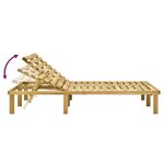 vidaXL Chaise longue double Bois de pin imprégné de vert