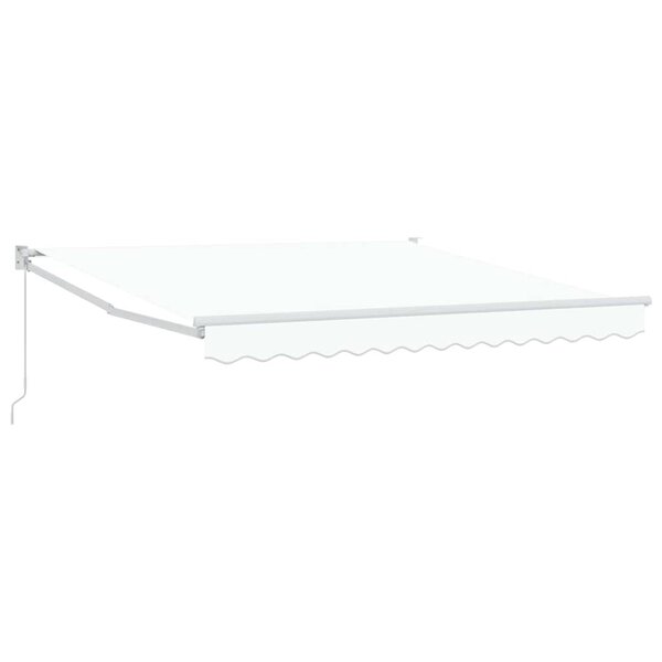vidaXL Auvent Rétractable Blanc 350 x 250 cm Polyester et Aluminium