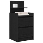 vidaXL Tables de chevet avec 2 tiroirs 2 Pièces chêne noir 38x34x80 cm