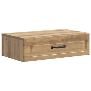vidaXL Table d'appoint murale Chêne artisanal 59 x 34 5 x 17 cm