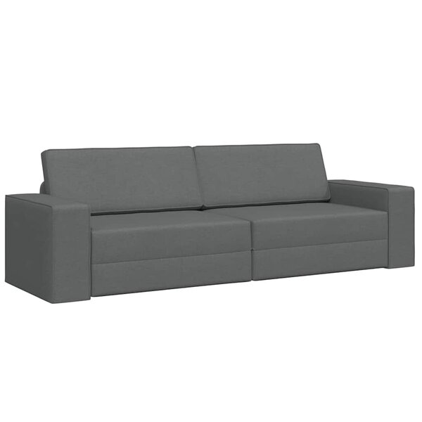 vidaXL Canapé-lit Gris foncé 245 x 78 x 77 cm tissu