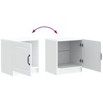 vidaXL Cabinet de chevet Blanc 43 x 34 5 x 47 cm Bois d'ingénierie