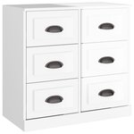 vidaXL Buffet blanc brillant 70x35 5x67 5 cm bois d'ingénierie