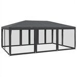 vidaXL Tente de fête avec 10 parois latérales maille anthracite 6x4 m