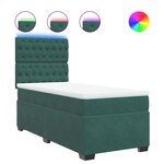 vidaXL Sommier à lattes de lit avec matelas Vert foncé 100x200 cm