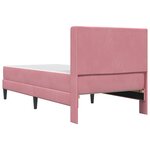 vidaXL Cadre de lit avec matelas Rose 80 x 200 cm Velours