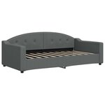 vidaXL Lit de jour avec gigogne et tiroirs gris foncé 90x190 cm tissu