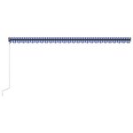 vidaXL Auvent rétractable automatique 600x300 cm Bleu et blanc