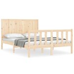 vidaXL Cadre de lit sans matelas 140x190 cm bois de pin massif