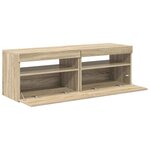 vidaXL Meubles TV avec lumières LED 2 Pièces Chêne sonoma 60x35x40 cm