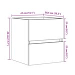 vidaXL Armoire d'évier Gris béton 41x38 5x45 cm Bois d’ingénierie