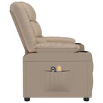 vidaXL Fauteuil de massage électrique Cappuccino Similicuir