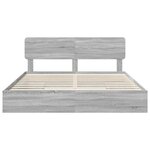 vidaXL Lit de Rangement Gris Sonoma 180 x 200 cm Bois d'ingénierie