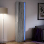 vidaXL Buffet haut LED sonoma gris 41 5x32 5x200 cm bois d’ingénierie