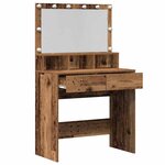 vidaXL Table de Toilette avec tiroir Bois ancien 80 x 41 x 134 5 cm