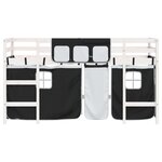 vidaXL Lit mezzanine pour enfants avec rideaux sans matelas 80x200 cm