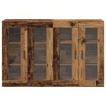 vidaXL Meubles de rangement muraux 2 pièces en bois vieilli 69 5 x 34 x 90 cm  en bois reconstitué