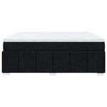 vidaXL Sommier à lattes de lit avec matelas Noir 200x200 cm Tissu