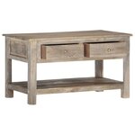 vidaXL Table basse 82x52x47 cm Bois de manguier massif