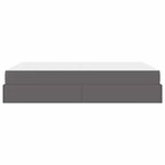 vidaXL Cadre de lit avec matelas Gris 140 x 200 cm Faux cuir