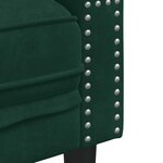 vidaXL Canapé Chesterfield avec traversins 3 places vert foncé velours