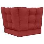 vidaXL Coussin de canapé d'extérieur 3 Pièces Bordeaux Polyester