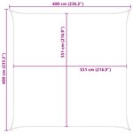vidaXL Voile d'ombre 6 x 6 m 100   polyester Oxford Carré