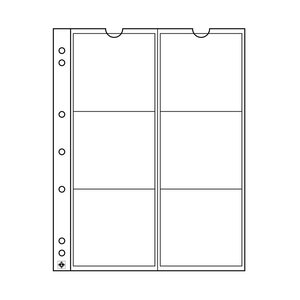 Feuilles Numis 55 pour ranger 6 monnaies de collection.