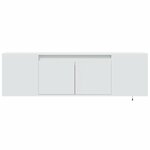 vidaXL Meuble TV mural avec lumières LED blanc 135x31x39 5 cm