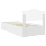 vidaXL Cadre de lit avec tiroir Blanc 90 x 190 cm Bois d'ingénierie