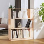 vidaXL Bibliothèque/Séparateur de pièce 80x25x101 cm Pin solide