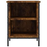 vidaXL Armoire à chaussures chêne fumé 38x35x50 cm bois d'ingénierie