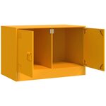 vidaXL Meuble TV jaune moutarde 67x39x44 cm acier